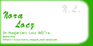 nora locz business card